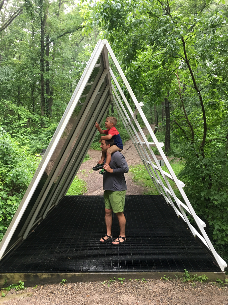 Dan Graham's Triangular Bridge Over Water, 1990